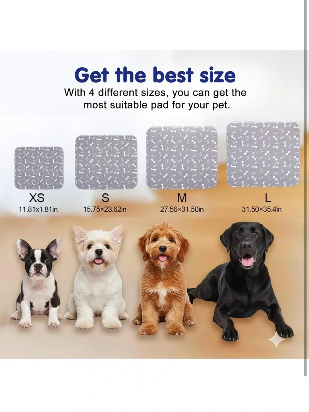 Elite Pads for Pets Washable Pee Pads Leak-Proof & Anti-Slip Pet Training Pad